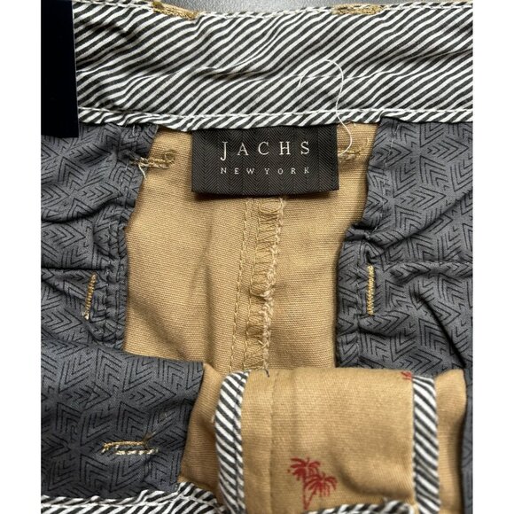 JACHS Bleeker Men's Shorts Palm Tree Print Stretch Cotton Flat Front Chino Sz 31 - Picture 4 of 9